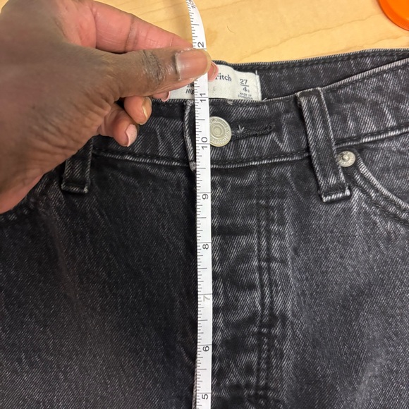 Abercrombie & Fitch The Dad High Rise Jeans Black size 4 / 27 - Picture 9 of 11